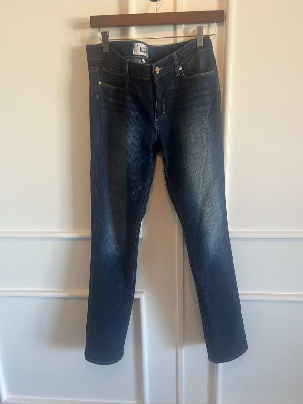 Paige Women’s Straight Leg Dark Indigo Jeans